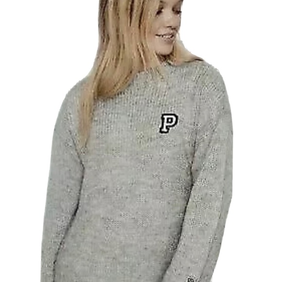 Victoria’s Secret Pink Boyfriend Crew Pullover Ribbed - Picture 3 of 4